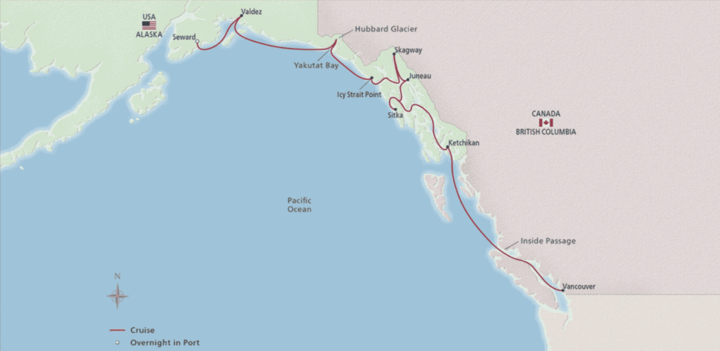 Alaska & the Inside Passage Map