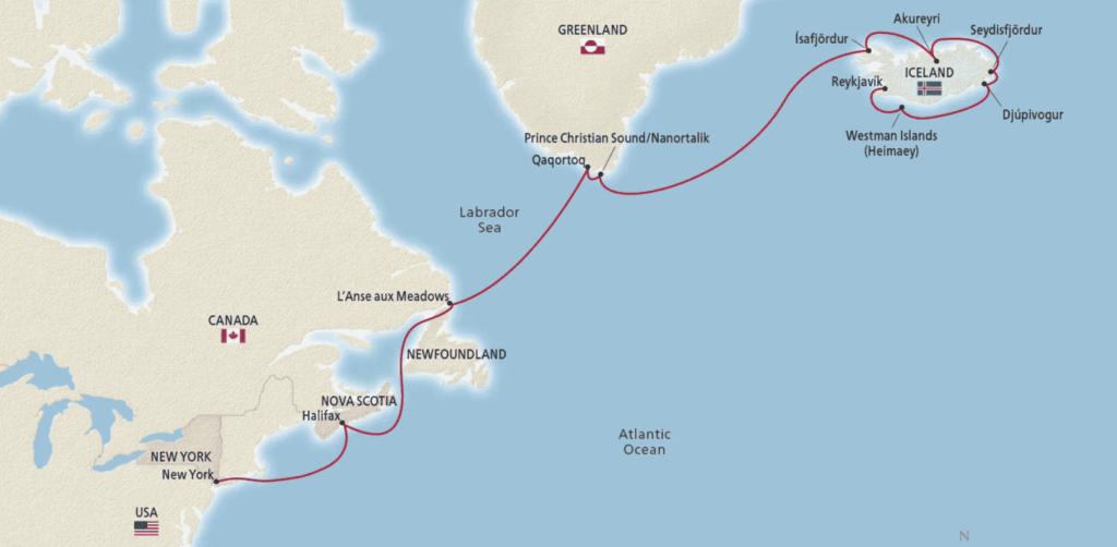 Iconic Iceland, Greenland & Canada Map